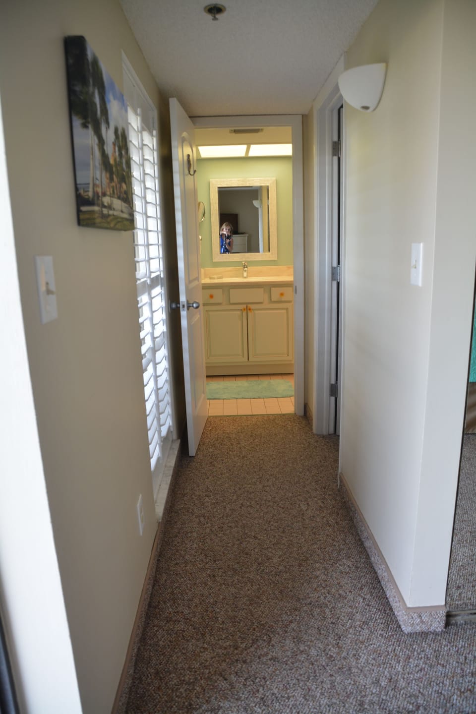 Hall to master bathroom 