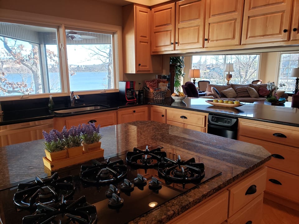 A kitchen with a view.