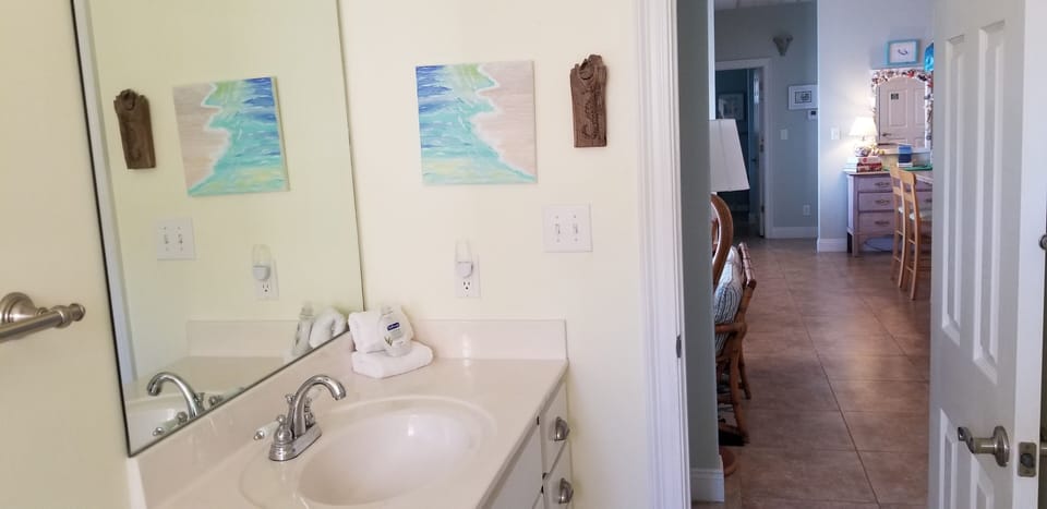 East side Hall bath has a walk in shower