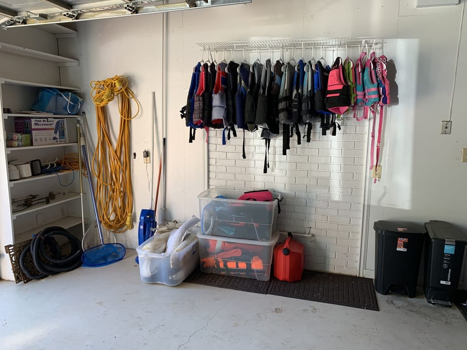 Lots of neoprene life jackets