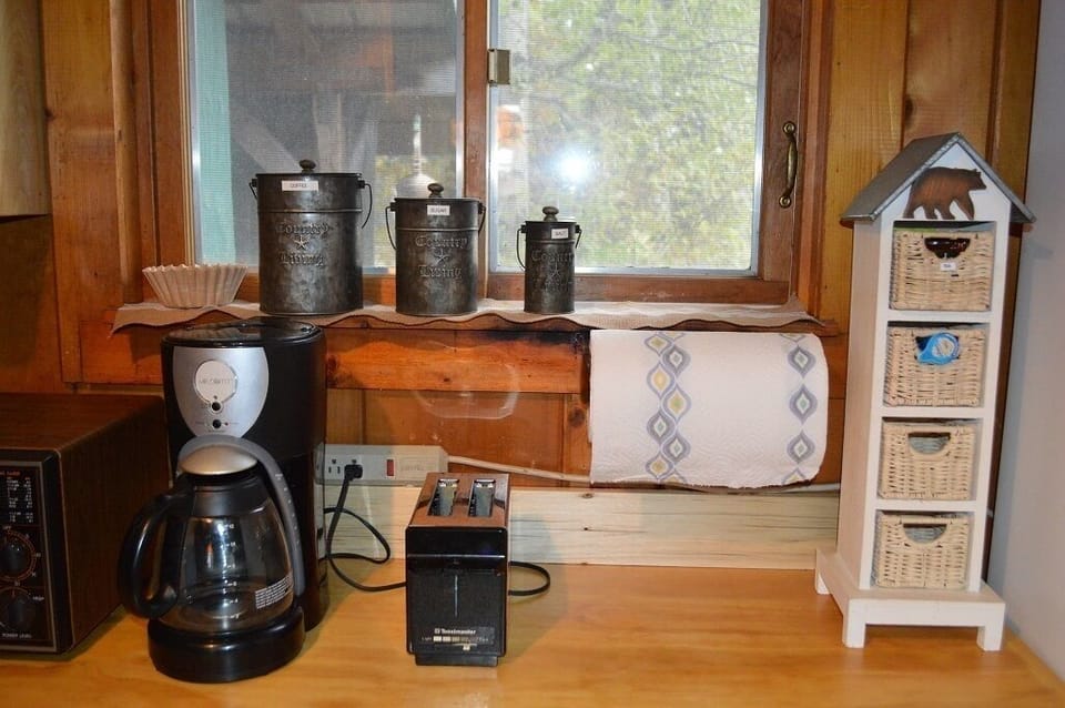 There is coffee, sugar, cream and hot tea to start your day