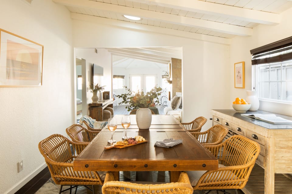 Enjoy a home cooked meal in this adorable beach cottage.