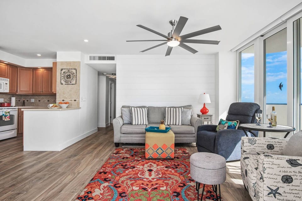 The main living area is comfortable and inviting.