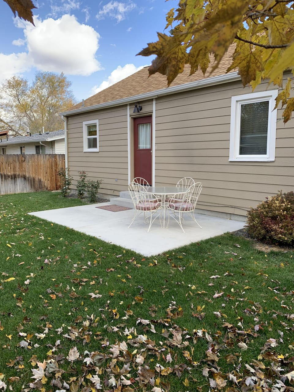 Fenced Back yard with patio