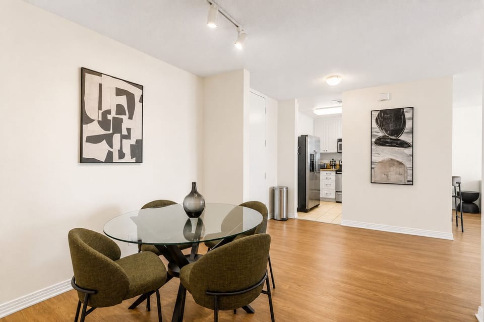 Dining space for meals, work, or game night