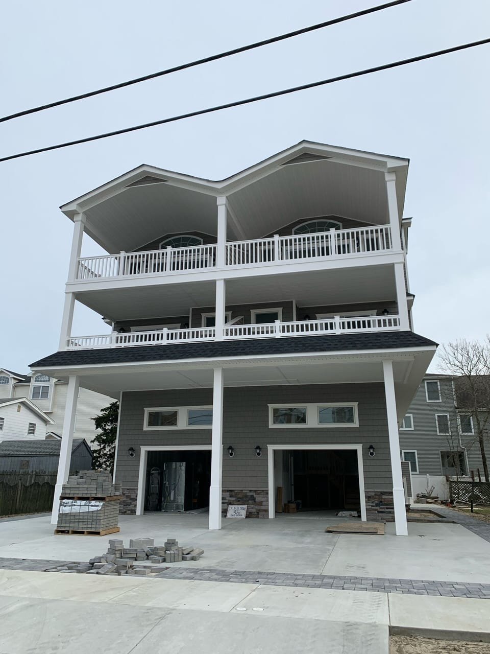 Front of house during construction. 4411 Park Rd. South (on the right )
