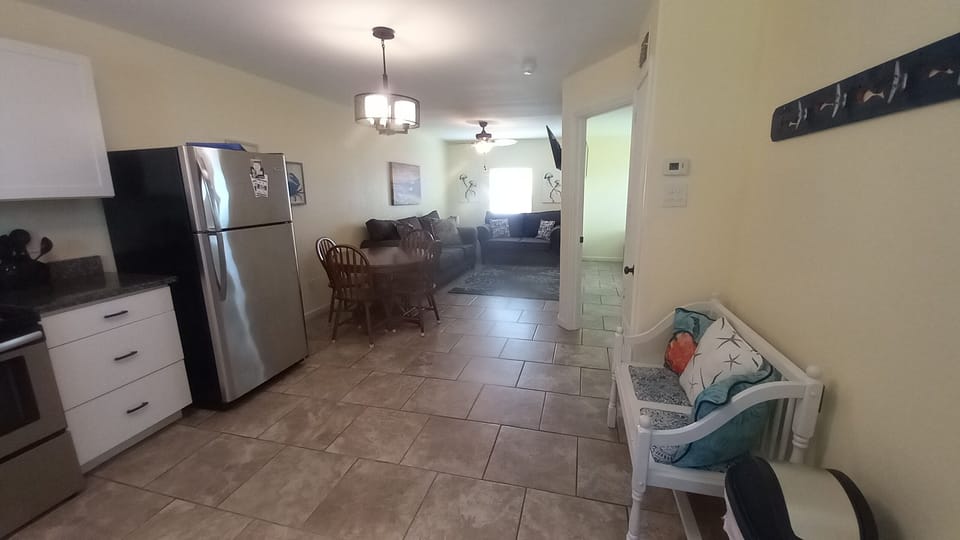 Open kitchen and dining room