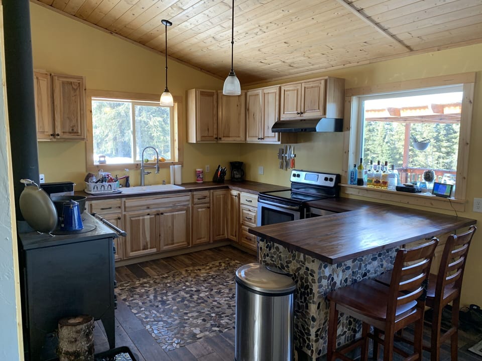 Spacious kitchen. 