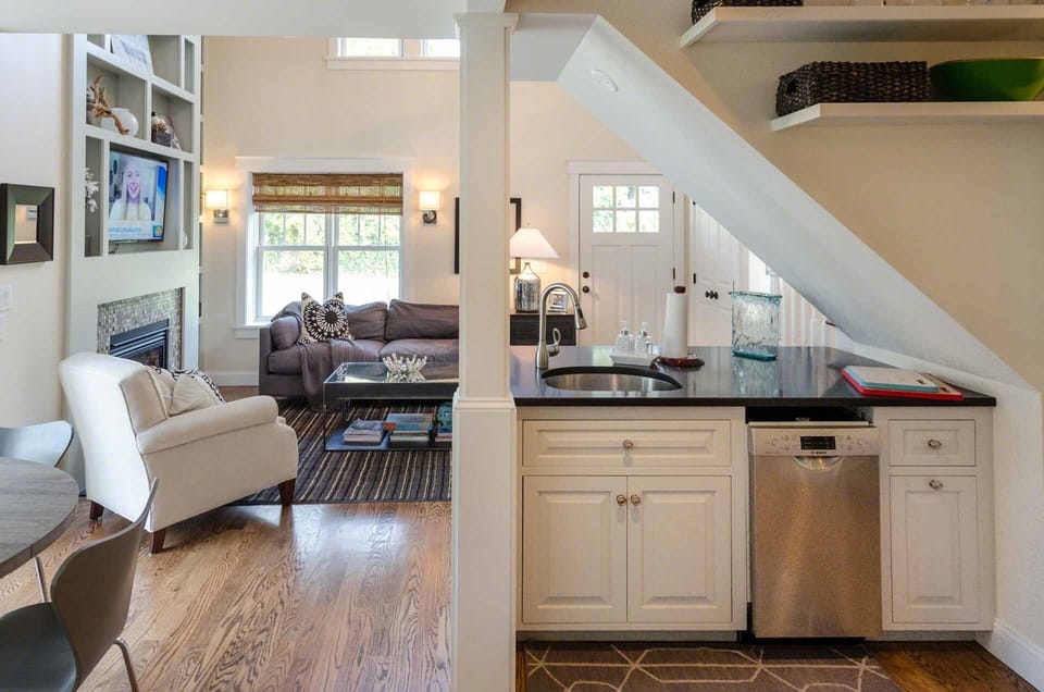 Kitchen Opens To Dining & Living Areas