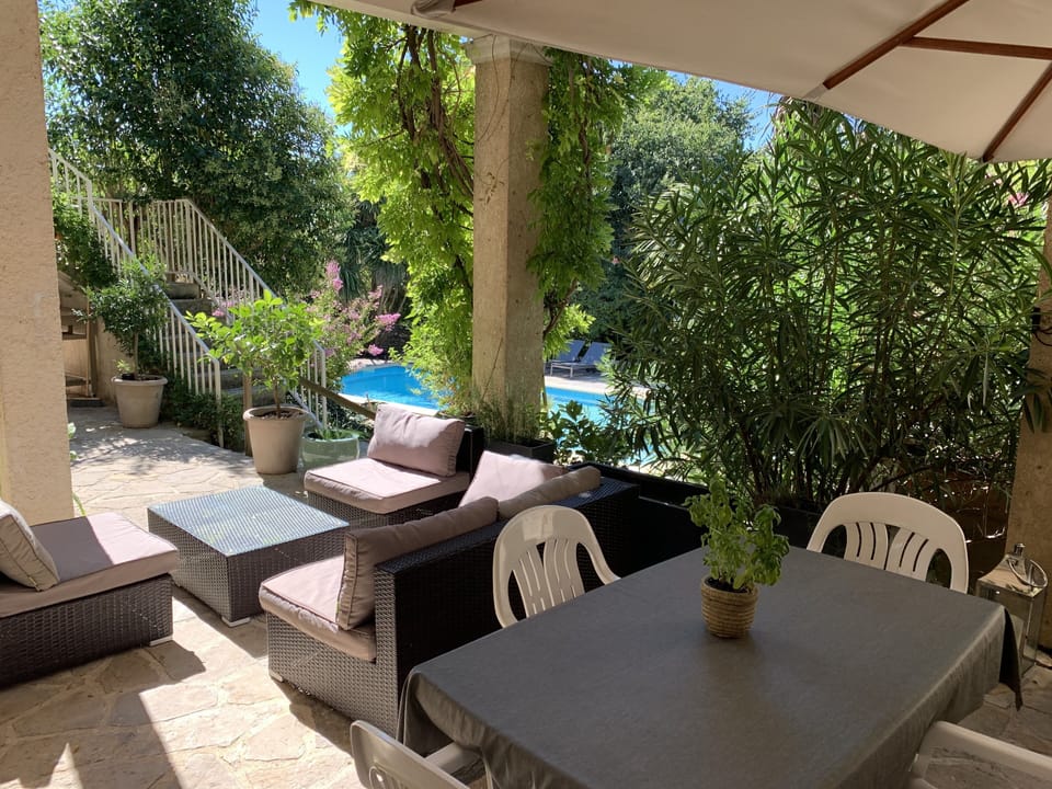 terrace and dining area