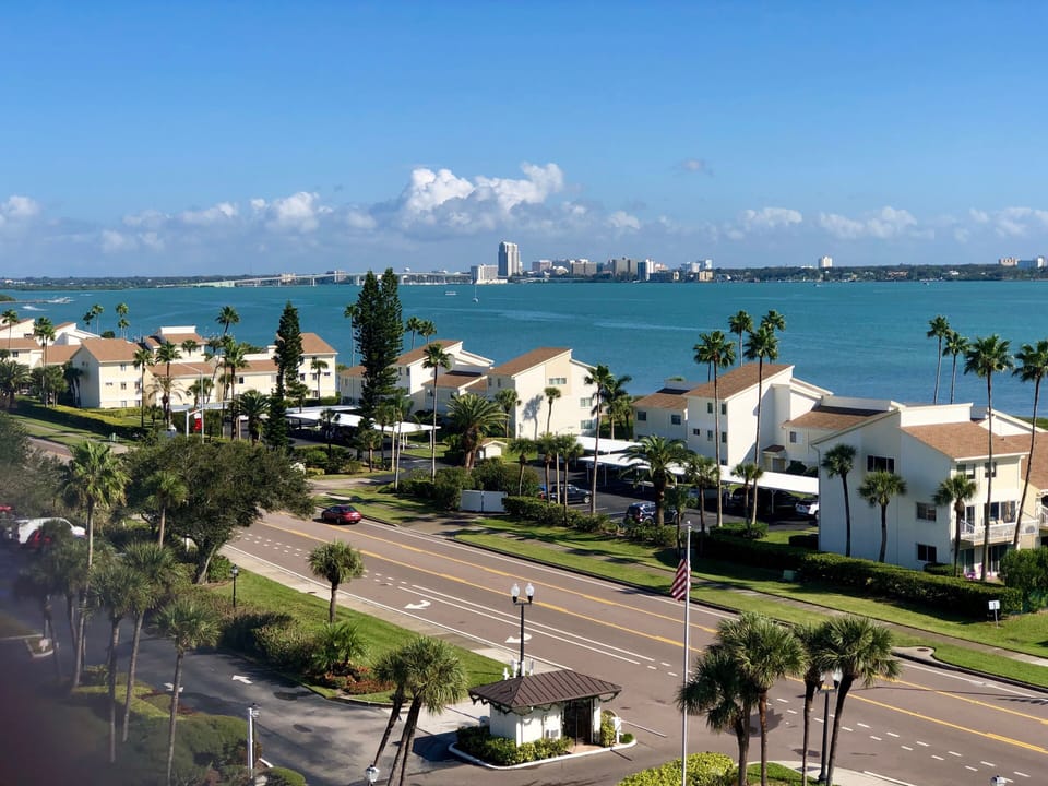 View to the right if you're sitting on the balcony.