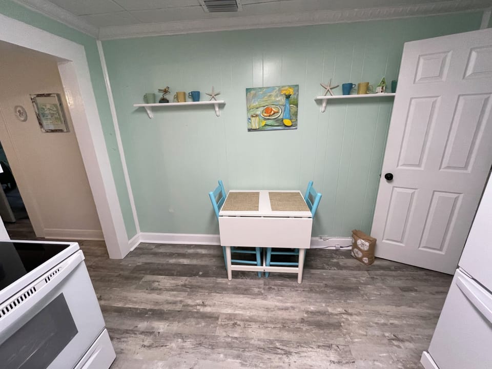 Convenient small table in kitchen