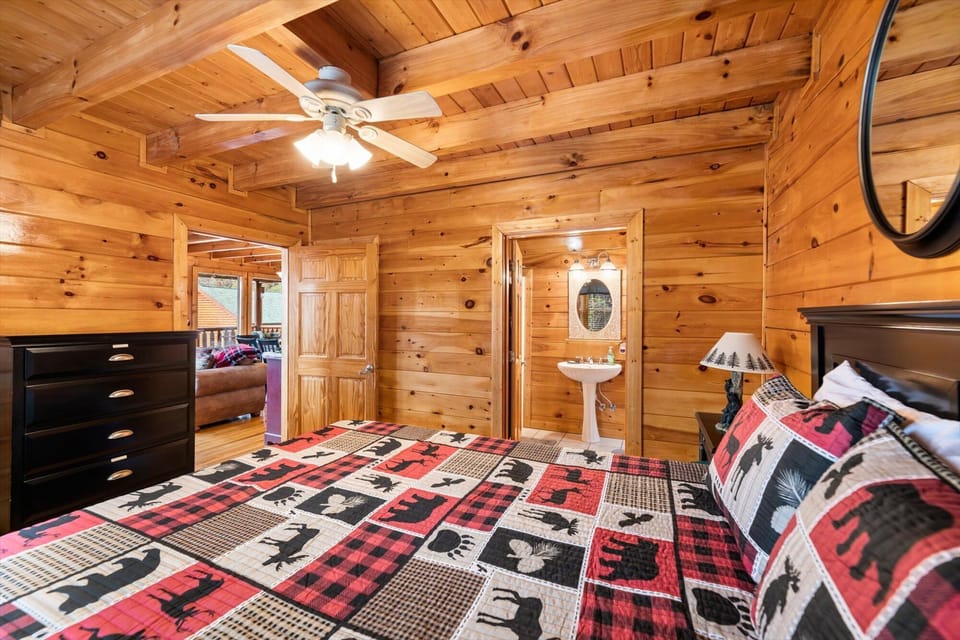Master bedroom with Queen bed and attach bathroom