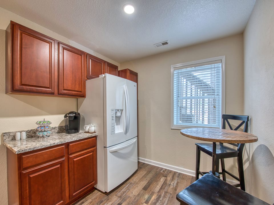 Huge refrigerator and Keurig coffee maker included!