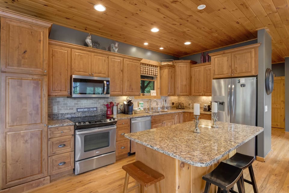 Kitchen with Granite Countertops and Stainless Appliances