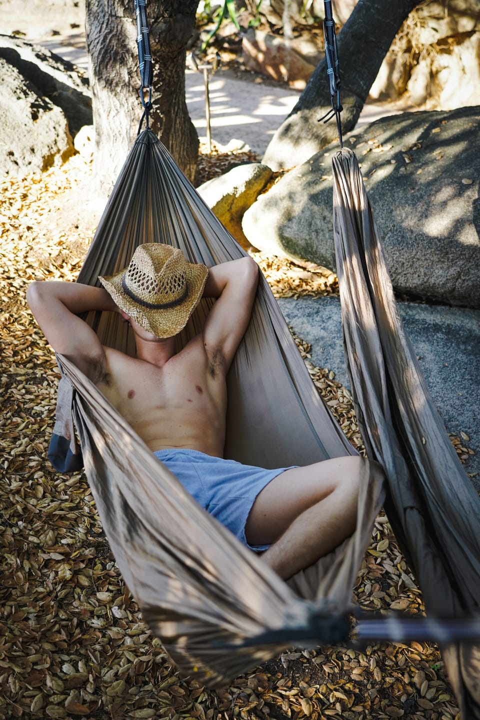 Relaxing in the Hammock at Hacienda 6 Palms