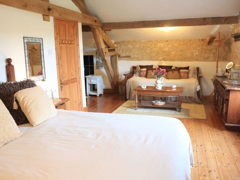 Very spacious Master suite view to lounging area and day bed 