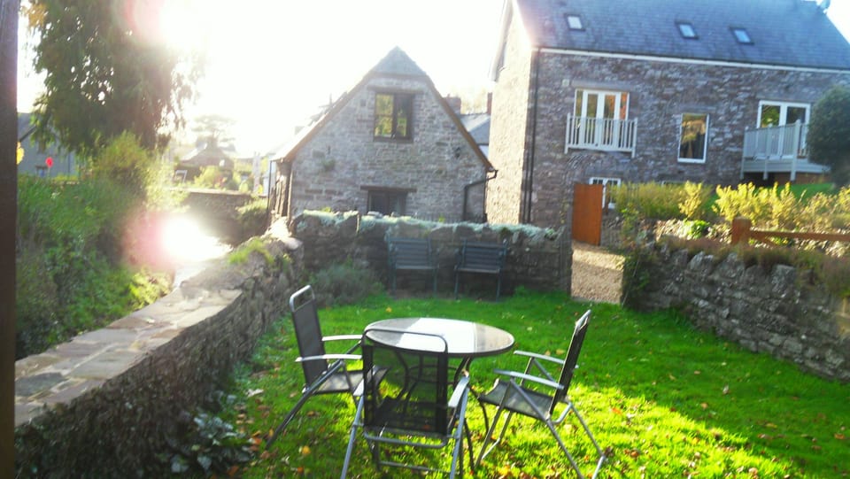 Sitting in the private garden enjoying the sunset.