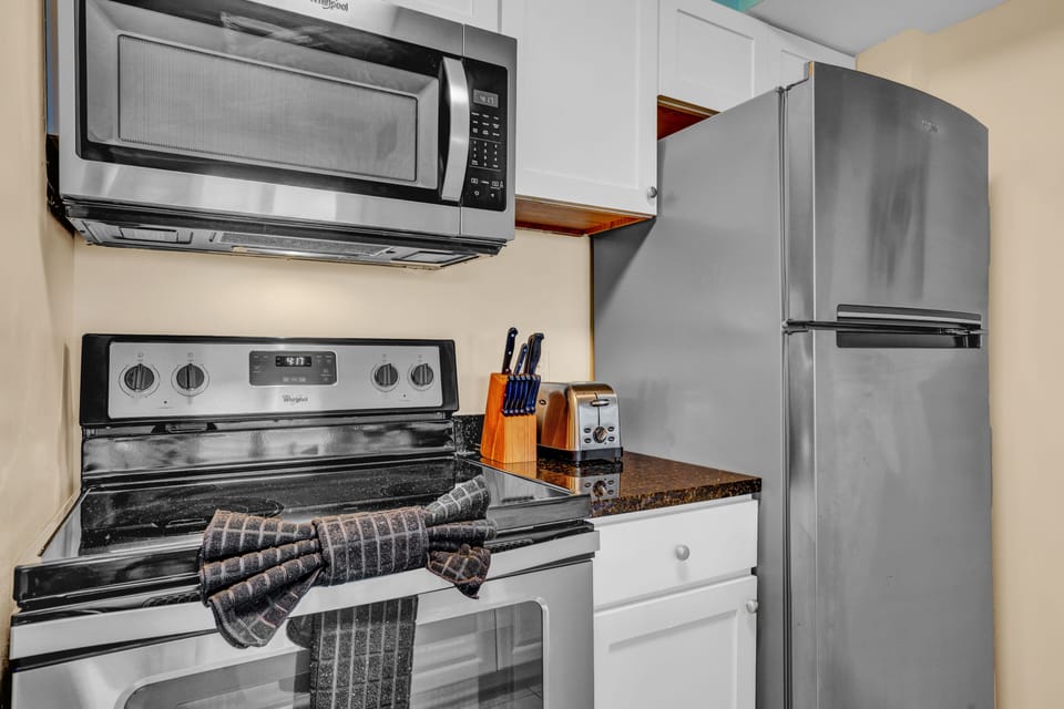Updated appliances in kitchen