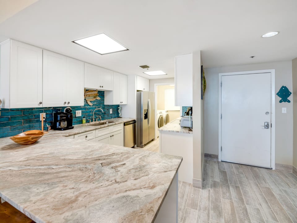 Fully stocked kitchen with  cooking utensils and cookware needed for your stay