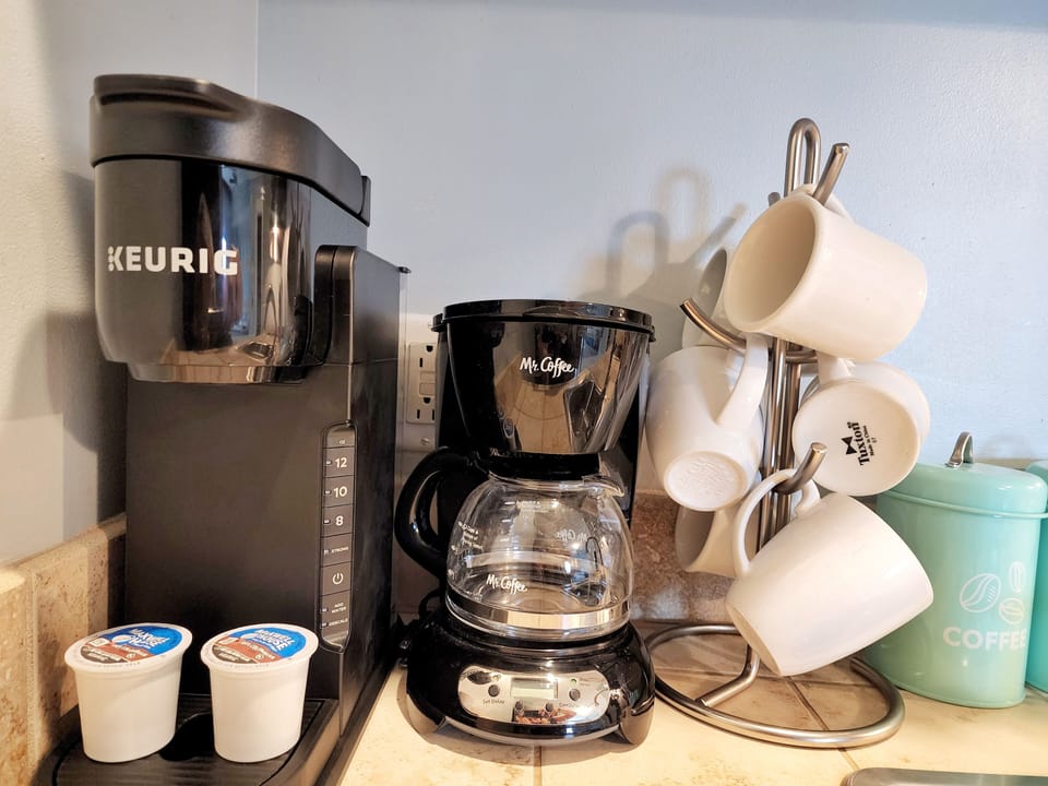 2 coffee machines are available 