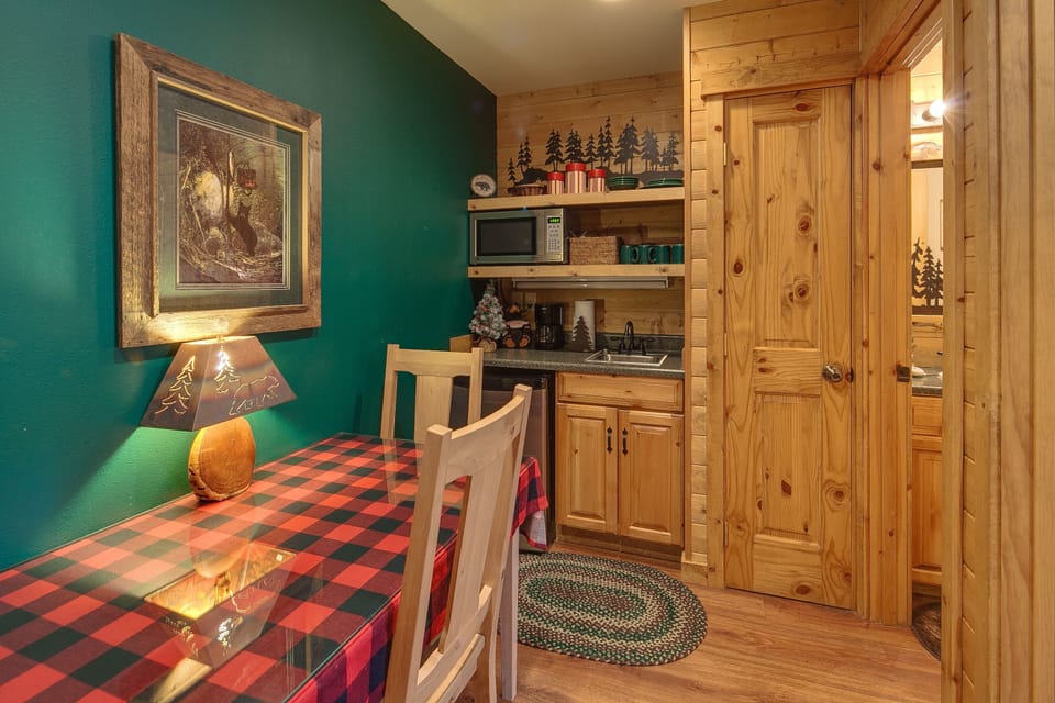 A kitchenette to serve the bedrooms
