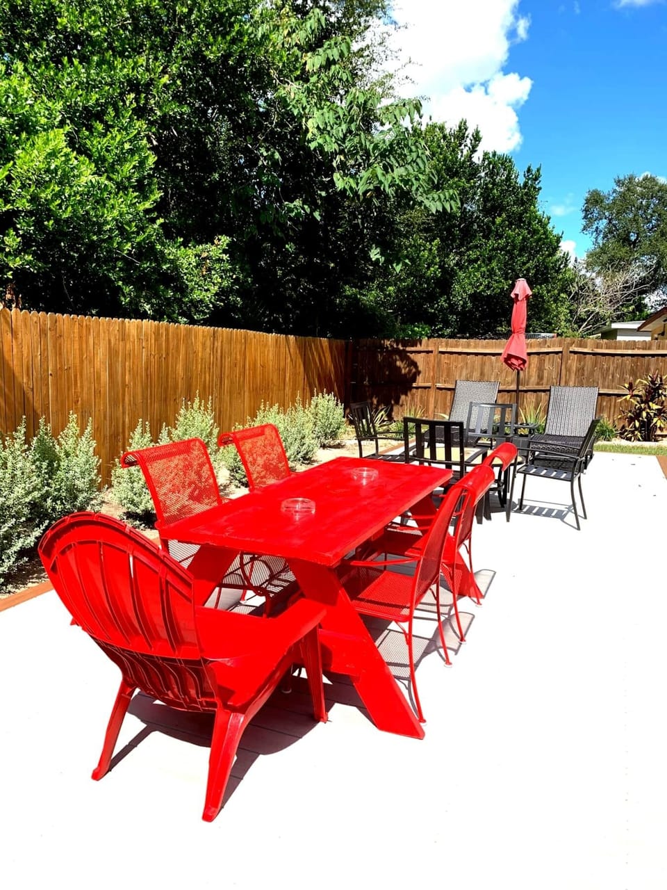 Outdoor lounging, back deck