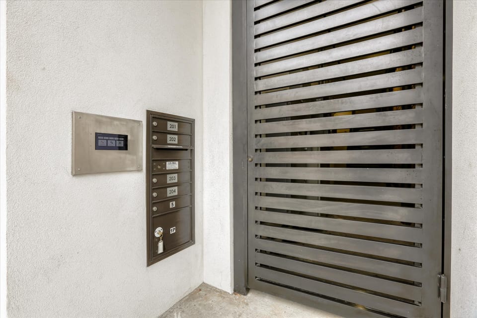 For safety the building is only accessible through the gated Garage or walkway. 