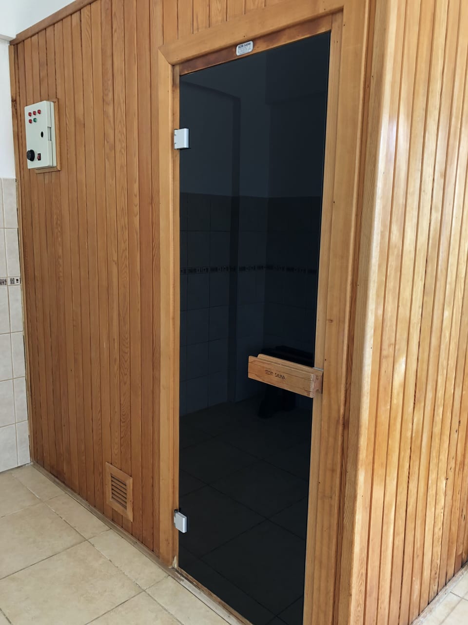 Sauna Located in The Downstairs Area of The Gym