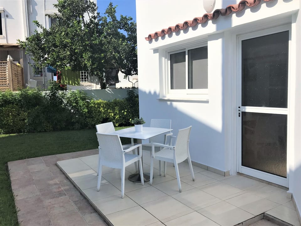Patio area surrounding with garden