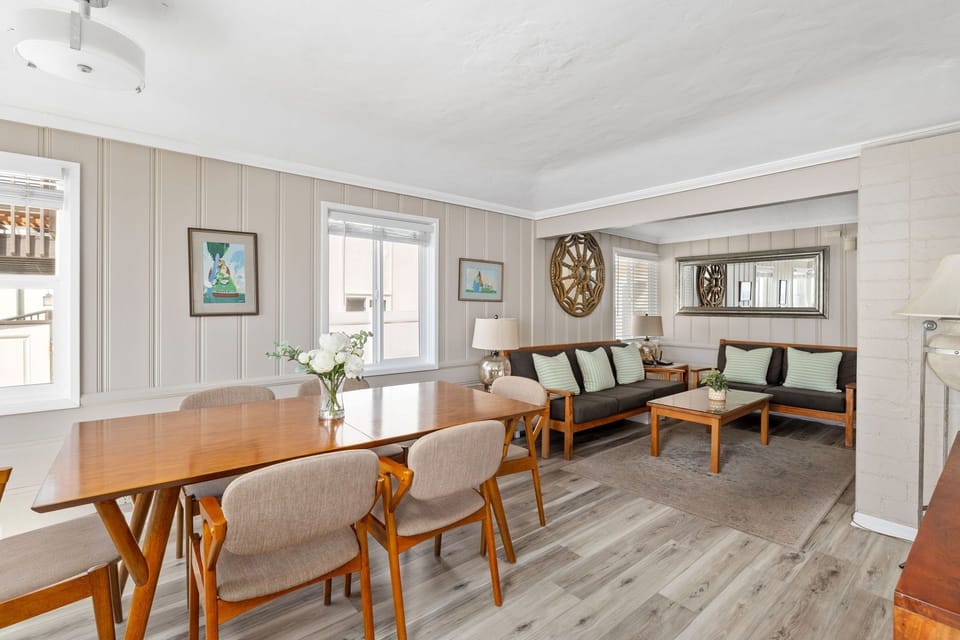 Keep everyone together in our open living spaces where rooms blend seamlessly into one another. Please note rug has been replaced, see other living room photos.