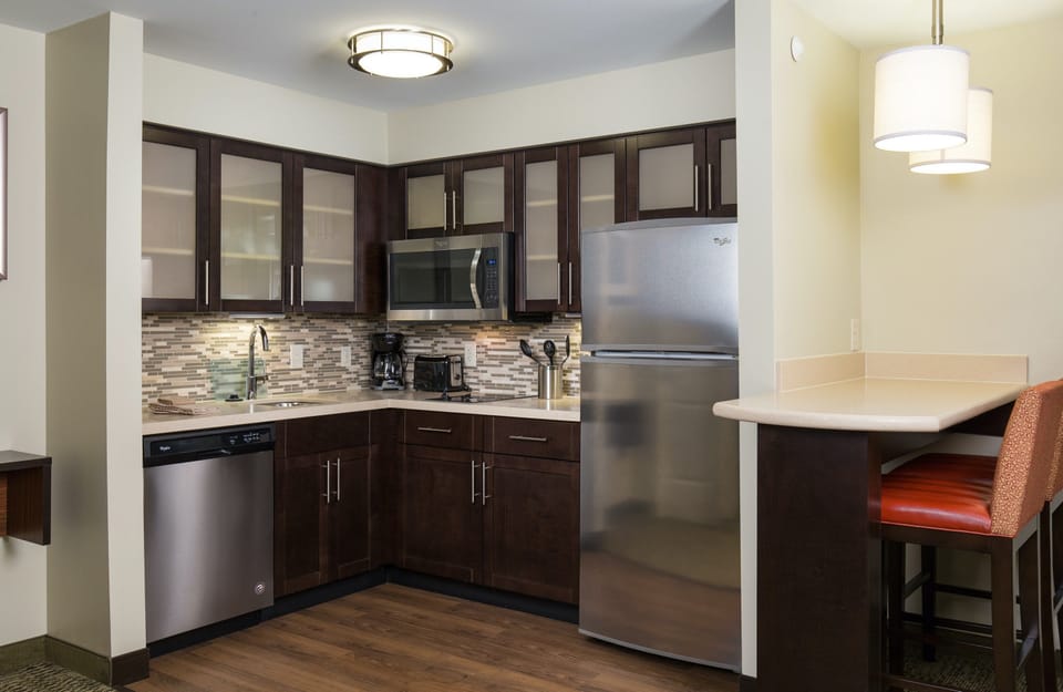 Prepare a meal in the equipped kitchen.