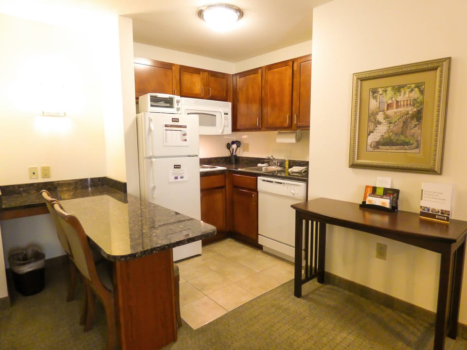 Prepare a meal in the equipped kitchen.