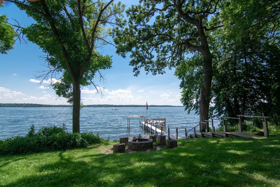 Private pier and fire pit