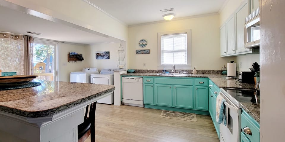 Kitchen.  Full size washer & dryer