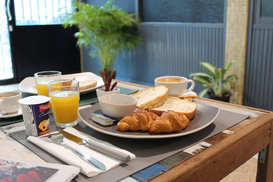 French Style Breakfast - La Petite Maison Bangkok Bed & Breakfast