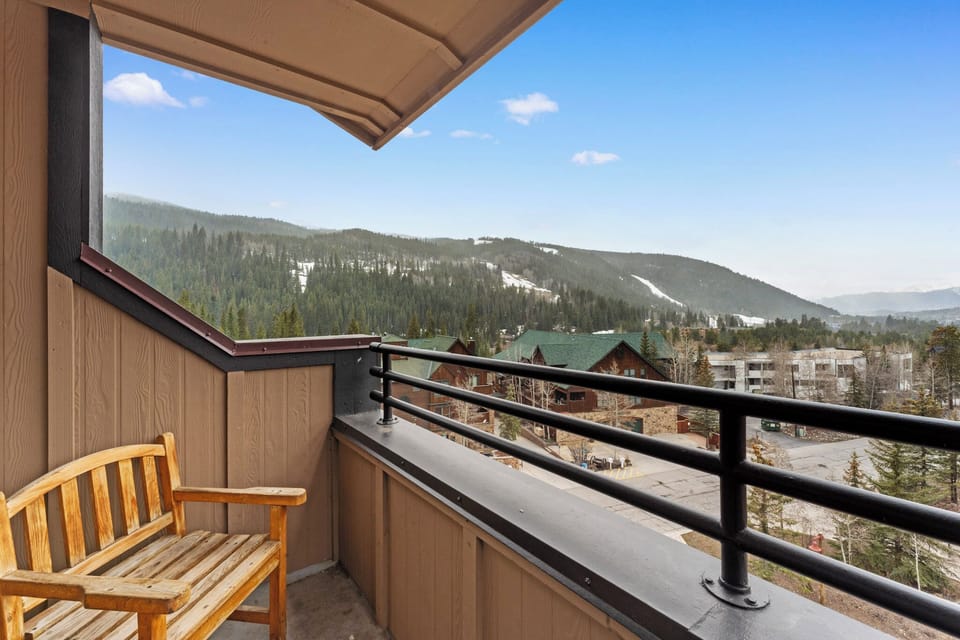 Private balcony with outdoor seating.