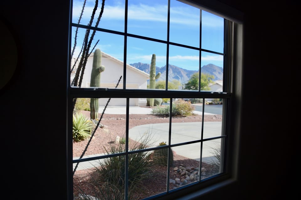 Mountain views from the second bedroom (queen bed.)