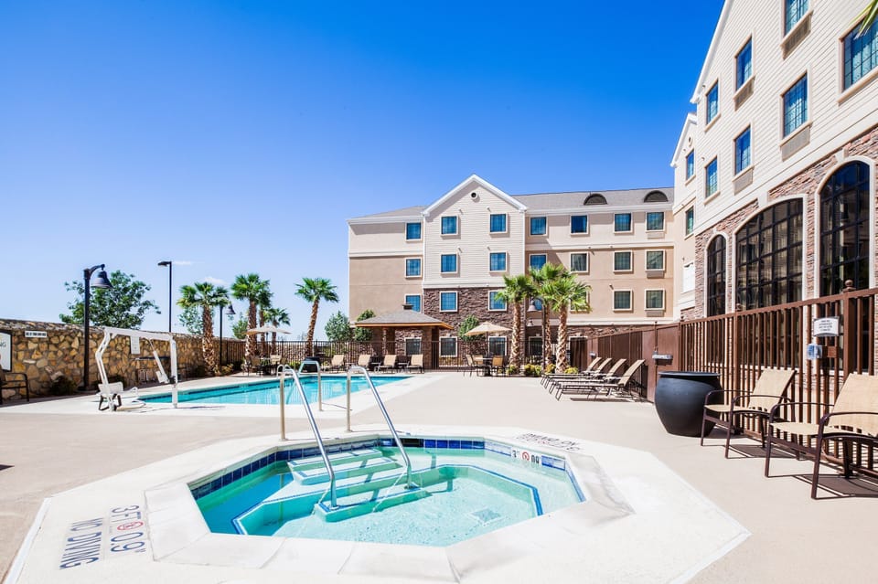 Take a dip in the outdoor pool.