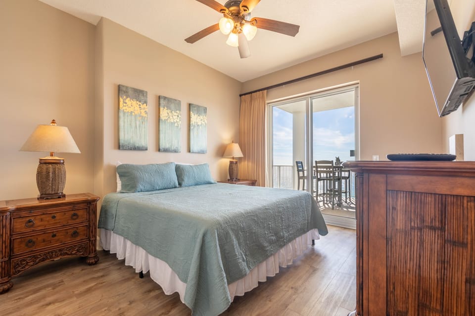 Gulf front master bedroom