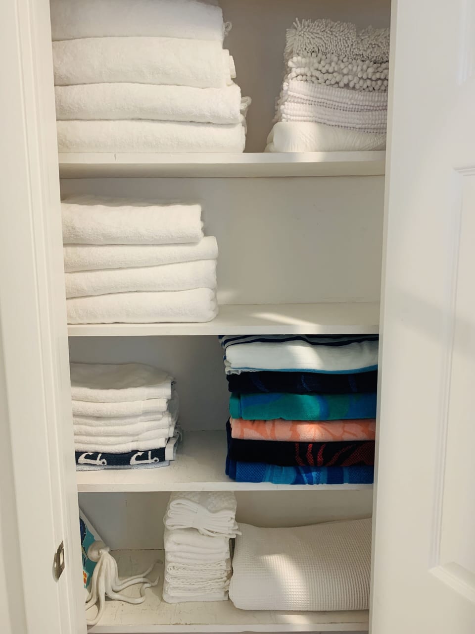 All new towels and linens, including beach towels