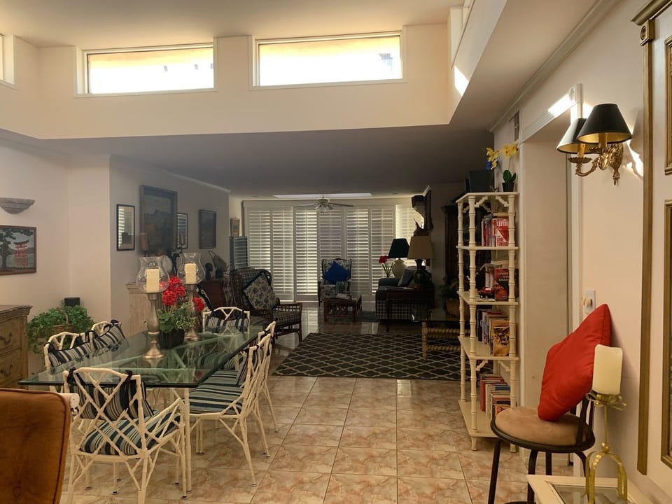 open dining-living area