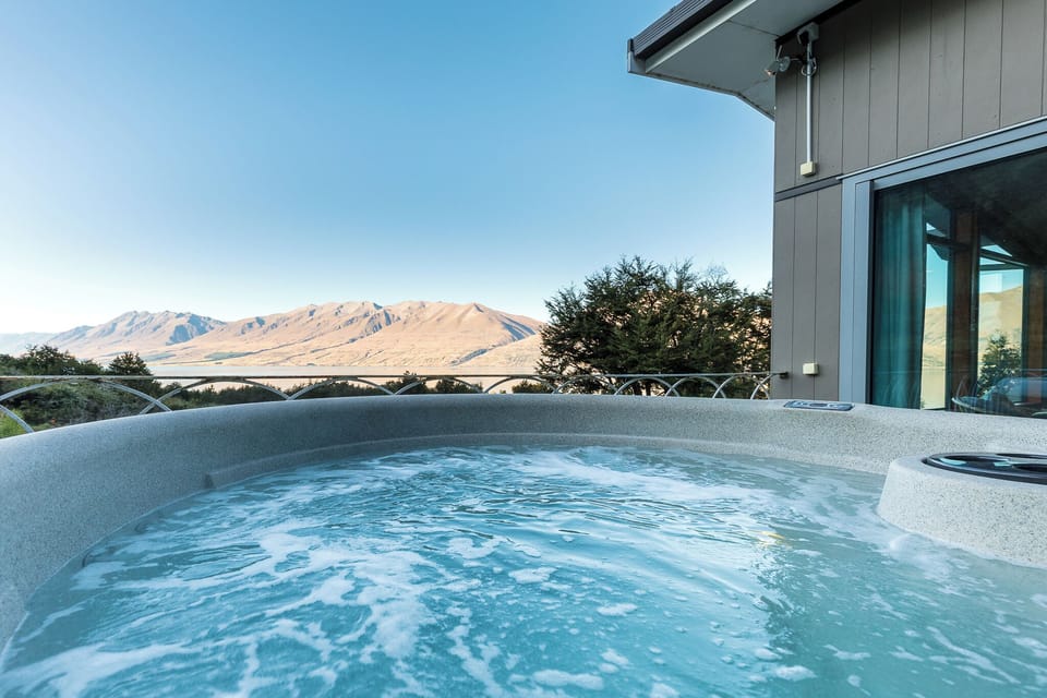 View from the spa looking early evening