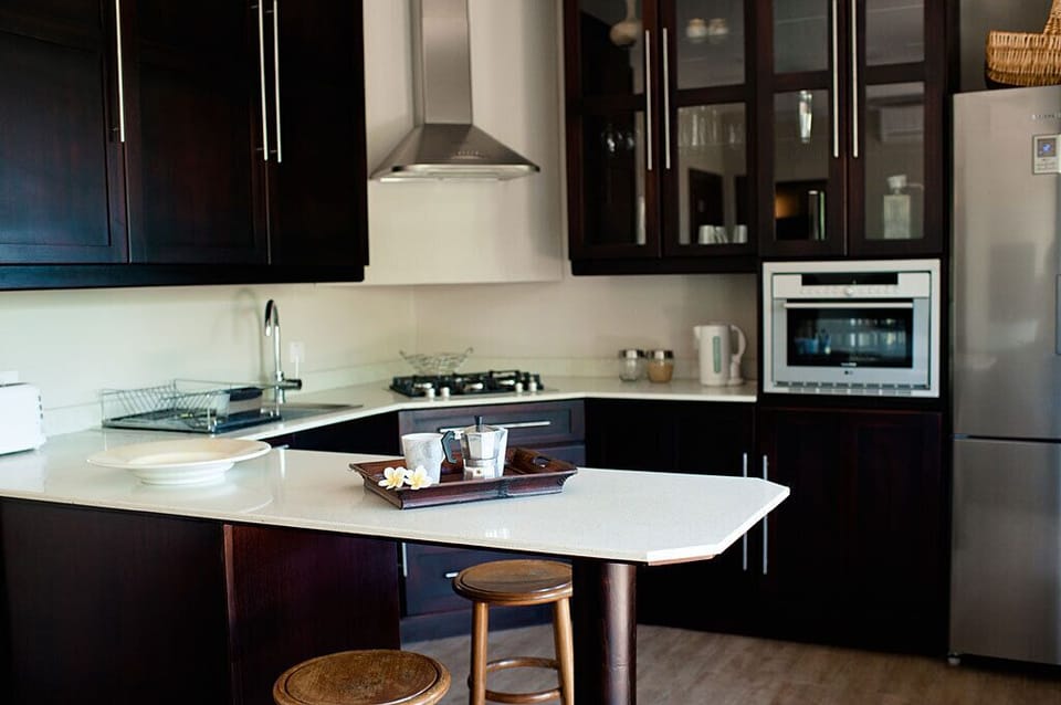 Fully equipped spacious open plan kitchen