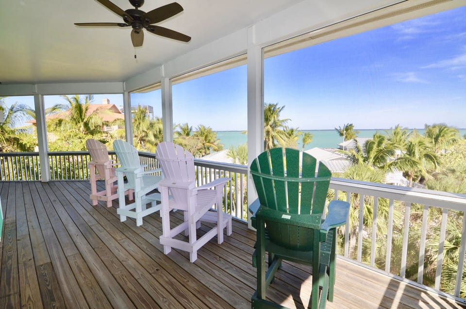 Dolphin watch chairs off living room, great water views