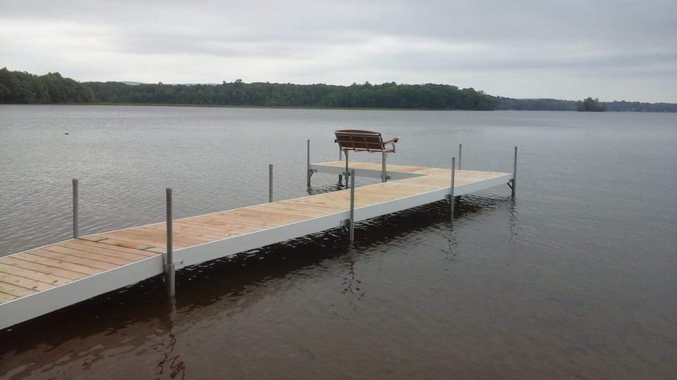 Dock with bench to sit and enjoy the view