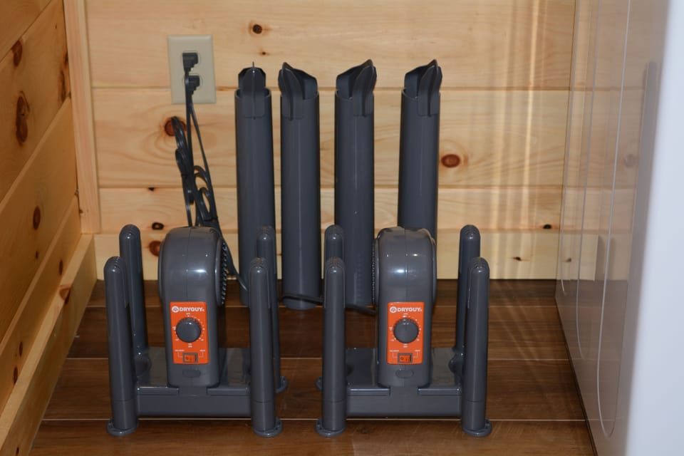 Boot dryers to keep your boots fresh and feet happy; located in the mud room