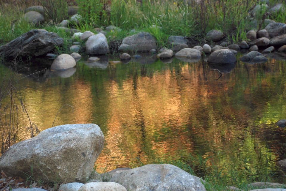 River  go from brisk spring roar to a babbling brook in drought years. 