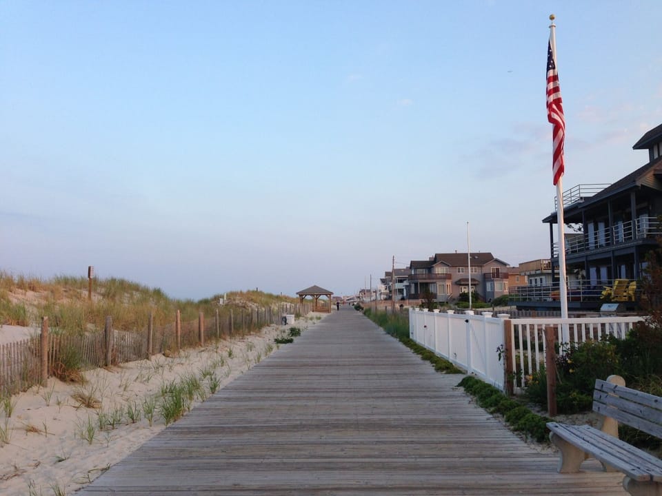 Southerly view of Lavallette boardwalk