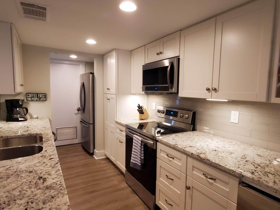 All new stainless steel appliances in the completely remodeled kitchen.